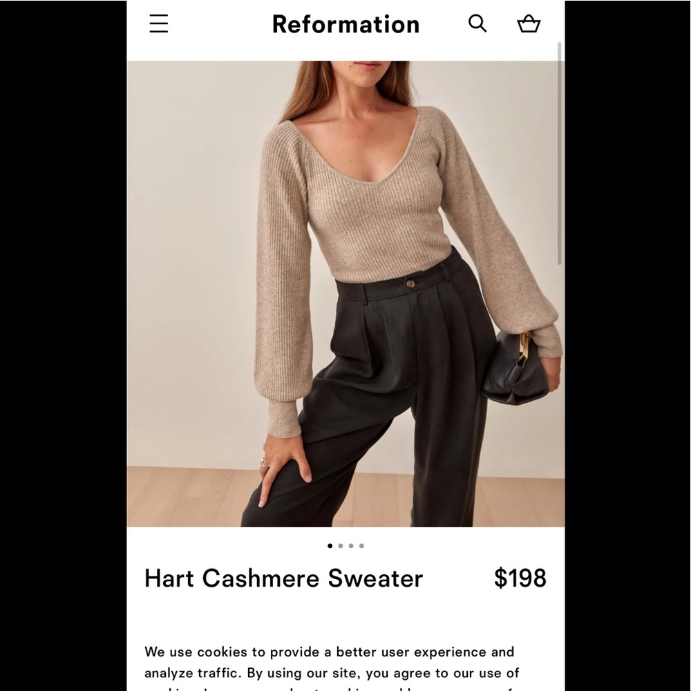Reformation Hart Cashmere Sweater
